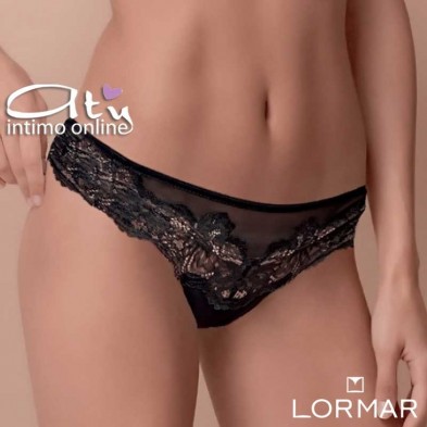 Brasiliana Saten Lormar tulle e pizzo frastaglio