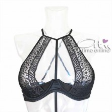 Reggiseno Pushup sexy con string + perizoma hot Passion Scarlet