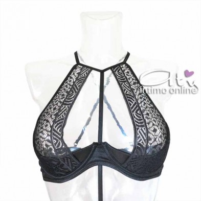 Reggiseno Pushup sexy con string + perizoma hot Passion Scarlet