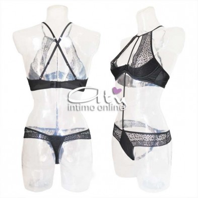 Reggiseno Pushup sexy con string + perizoma hot Passion Scarlet