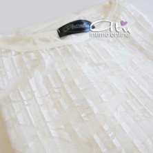 Antonella top sottogiacca elegante modal scollo plissè PRD143