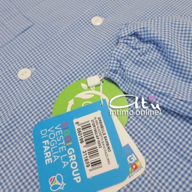 Grembiule bambino asilo scuola infanzia Siggi Unito e quadrettato