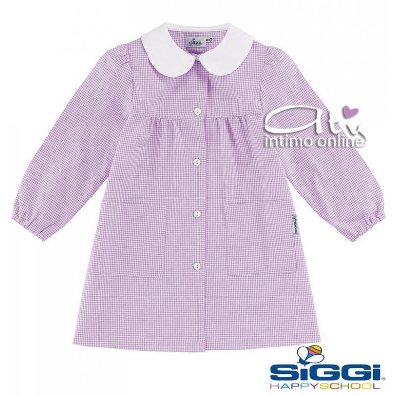 Grembiule bambina Asilo scuola infanzia Siggi Unito e quadrettato