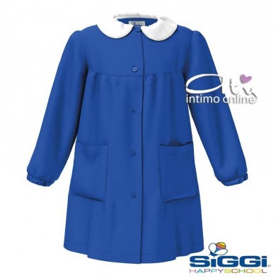 Grembiule bambina scuola elementare Siggi Cielo, Bluette, bianco e Nero