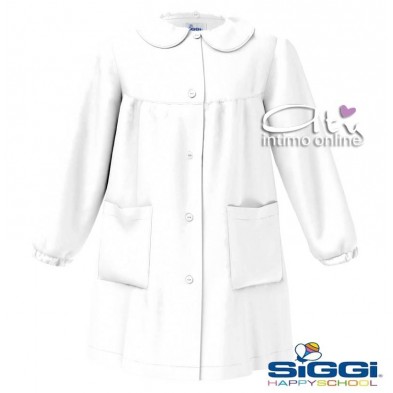 Grembiule bambina scuola elementare Siggi Cielo, Bluette, bianco e Nero