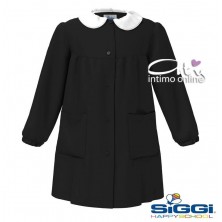 Grembiule bambina scuola elementare Siggi Cielo, Bluette, bianco e Nero