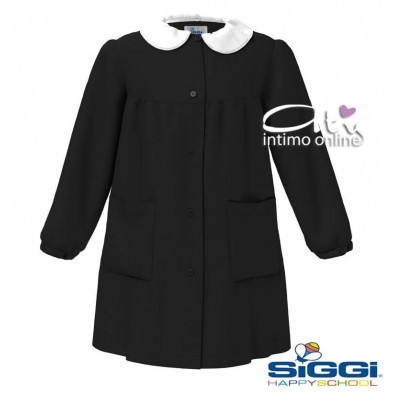 Grembiule bambina scuola elementare Siggi Cielo, Bluette, bianco e Nero