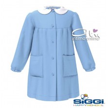 Grembiule bambina scuola elementare Siggi Cielo, Bluette, bianco e Nero