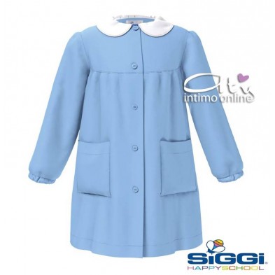 Grembiule bambina scuola elementare Siggi Cielo, Bluette, bianco e Nero