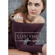 Maglia intima da donna manica lunga Sublyme scollo barca 1416 The luxury cashmere ultra light Experience