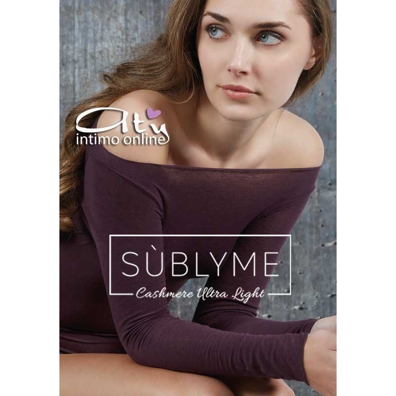 Maglia intima da donna manica lunga Sublyme scollo barca 1416 The luxury cashmere ultra light Experience