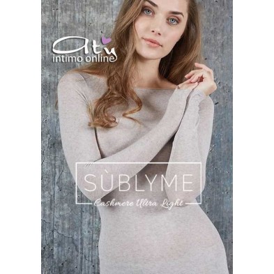 Maglia intima da donna manica lunga Sublyme scollo barca 1416 The luxury cashmere ultra light Experience