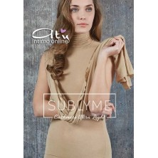 Lupetto donna collo costina senza maniche Sublyme 1422 The luxury cashmere ultra light