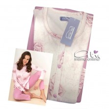 Linclalor pigiama invernale ibisco manica lunga 92741 - intimo notte donna