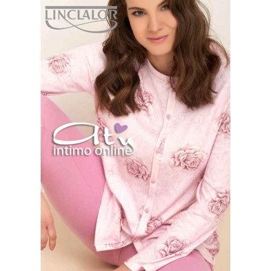 Linclalor pigiama invernale ibisco manica lunga 92741 - intimo notte donna