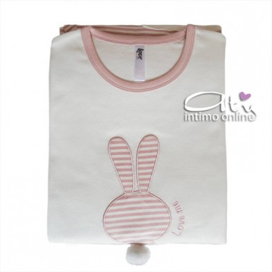 Pigiama donna con righe LoveandBra 28599 invernale