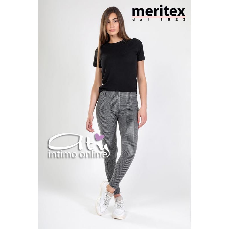 Leggings comfort Meritex tartan grigio 3809