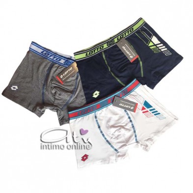 Tris Boxer uomo Lotto LB1254 Sport pipping contrasto - mutande intimo