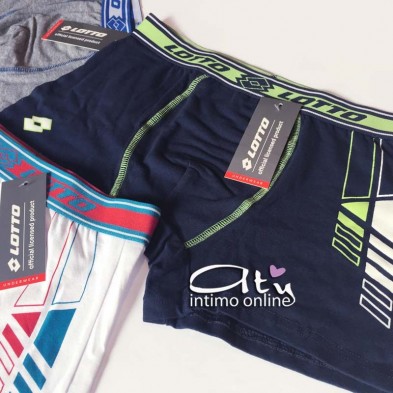 Tris Boxer uomo Lotto LB1254 Sport pipping contrasto - mutande intimo