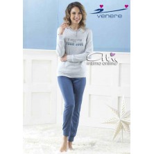 Pigiama donna invernale glitter Venere 2595