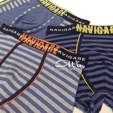 Navigare Boxer B2934Z Tris a righe con profili contrasto - mutanda uomo intimo