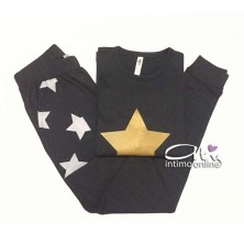 Pigiama Gold Star bi-color LoveandBra 28999 - pigiami donna invernali
