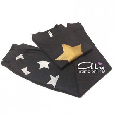 Pigiama Gold Star bi-color LoveandBra 28999 - pigiami donna invernali