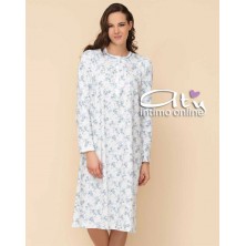 Linclalor camicia da notte lunga color azzurro 92703