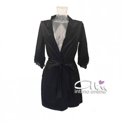 Kimono in raso da camera LivCorsetti Vilanata con perizoma hot - vestaglie da camera