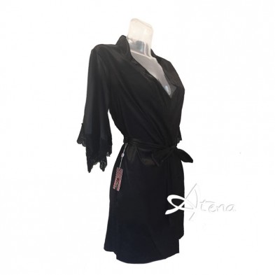 Kimono in raso da camera LivCorsetti Vilanata con perizoma hot - vestaglie da camera