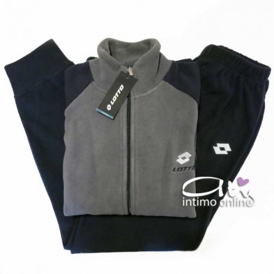 Lotto tuta da casa LA6023 con zip - pigiami uomo invernali