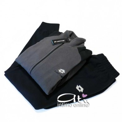 Lotto tuta da casa LA6023 con zip - pigiami uomo invernali