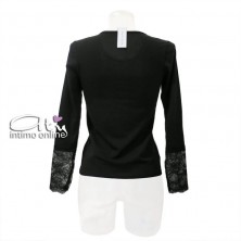 Maglietta prestige MagicDream 8045 con pizzo nero - sottogiacche donna