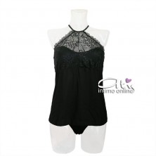 Completino top  scollo americano + brasiliana intimo donna  RossoPorpora Class CD836