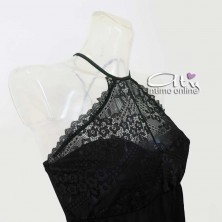Completino top  scollo americano + brasiliana intimo donna  RossoPorpora Class CD836
