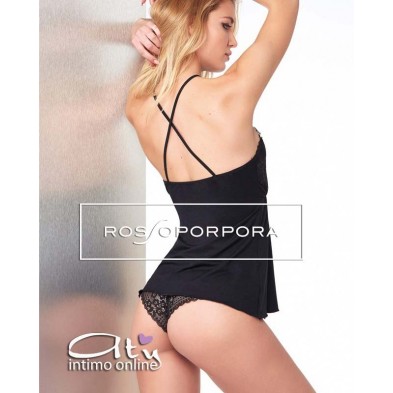 Completino top  scollo americano + brasiliana intimo donna  RossoPorpora Class CD836