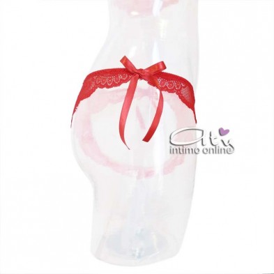 Jadea Christmas slip brasiliana 6079 - intimo rosso donna