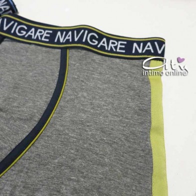 Navigare Boxer B2942Z Tris liscio con profili contrasto - intimo uomo