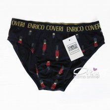 Slip Natale Rosso e Blu logo oro Enrico Coveri ES1702 - mutande intimo uomo