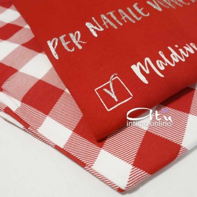 Coveri pigiama invernale rosso Natale da donna EP1312
