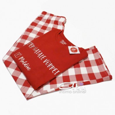 Coveri pigiama invernale rosso Natale da donna EP1312