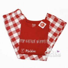 Coveri pigiama invernale rosso Natale da donna EP1312
