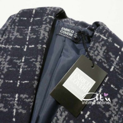 Vestaglia corta da camera invernale EP5063 Enrico Coveri uomo Blu