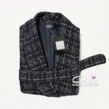 Vestaglia corta da camera invernale EP5063 Enrico Coveri uomo Blu