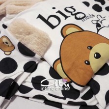 Pigiama con orecchie e tessuto grandi Pois Crazy Farm - pigiama ragazza