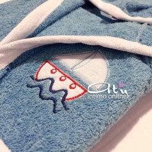 Accappatoio bambina e bambino in spugna da bagno