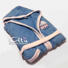 Accappatoio bambina e bambino in spugna da bagno