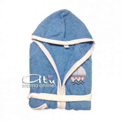 Accappatoio bambina e bambino in spugna da bagno