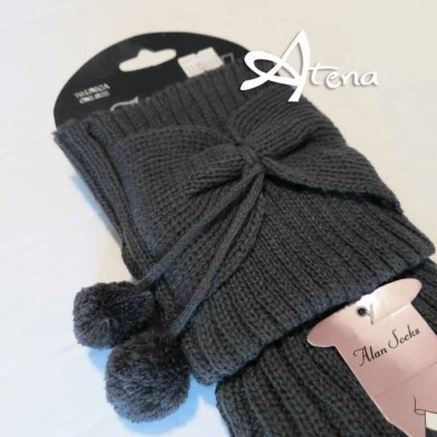 Scaldamuscoli effetto fiocco con pom pom Alan Socks
