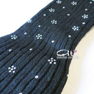 Scaldamuscoli nero con punti luce Alan Socks